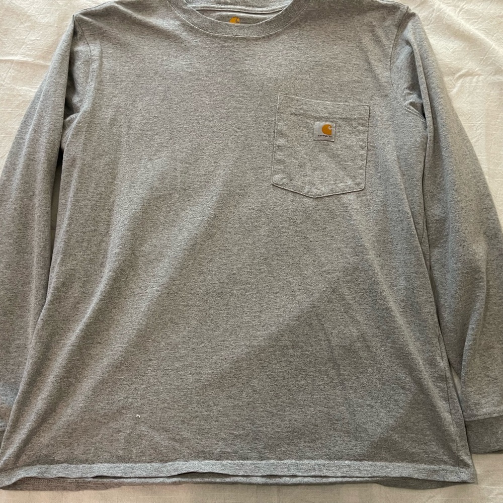Carhartt Gray Long Sleeve Tee Relaxed Fit